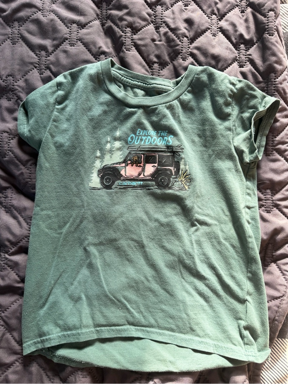 Carhartt Kids' Green 'Explore the Outdoors' Graphic Tee